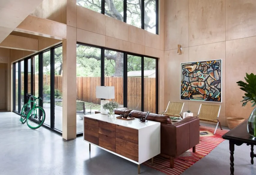 Dezeen — Vertical strips surround white Barcode House in Austin by Webber + Studio (1 of 12)